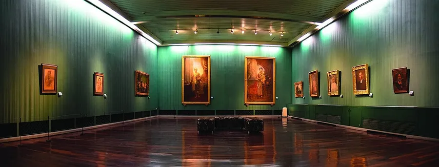Sala de pintura de la Galería Nacional de Bangkok