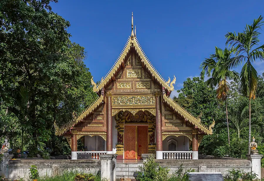 Vista de Wat Chiang Man en Chiang Mai